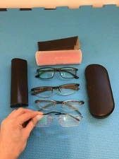 Lot of 4 Eyeglass Frames Various Brands And Colors Full / Half Rim + Bonus