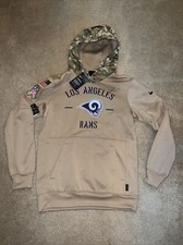 LA Rams Nike On Field Salute to Service Hoodie Mens Sz S Brand New
