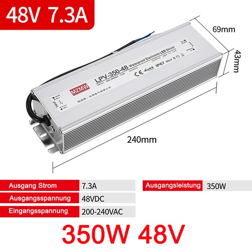 1Pcs DC 12V-48V LED Transformer Power Supply IP67 Waterproof 25W-1500W LED Strip - Picture 52 of 76