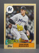2022 Topps Series 1 TREVOR ROGERS Oversized 1987 Future Stars Box Topper Marlins
