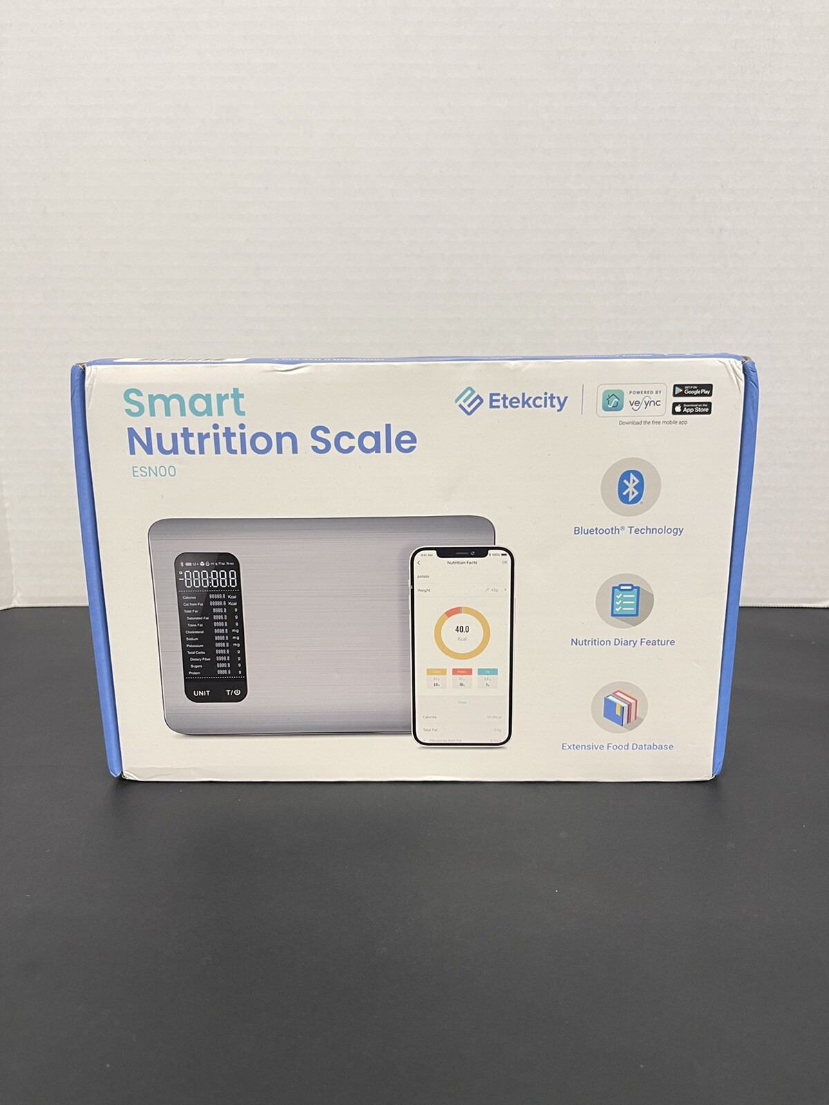 Etekcity Smart Food Nutrition Scale, Digital Grams + Ounces ESN00 NEW Bluetooth