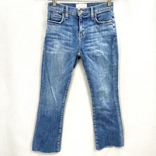 Current Elliott Jeans Womens 23 The Kick Jean Raw Hem Medium Distressed Boho