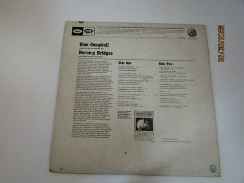 Glen Campbell Burning Bridges and other Great Country Songs ST2679 Country - Picture 3 of 10