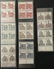 Bund Mi 454 - 461 Freimarkenserie Deutsche Bauwerke Satz postfrisch 4-er Bl&ouml;cke