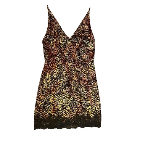 VTG Victoria Secret Collection Gold Label S Fuzzy Leopard Animal Print Lingerie - Picture 2 of 8
