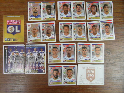 original FOOTBALL STICKERS PANINI FOOTBALL FIFA 365 2015/16 LYON OL Choose ds list