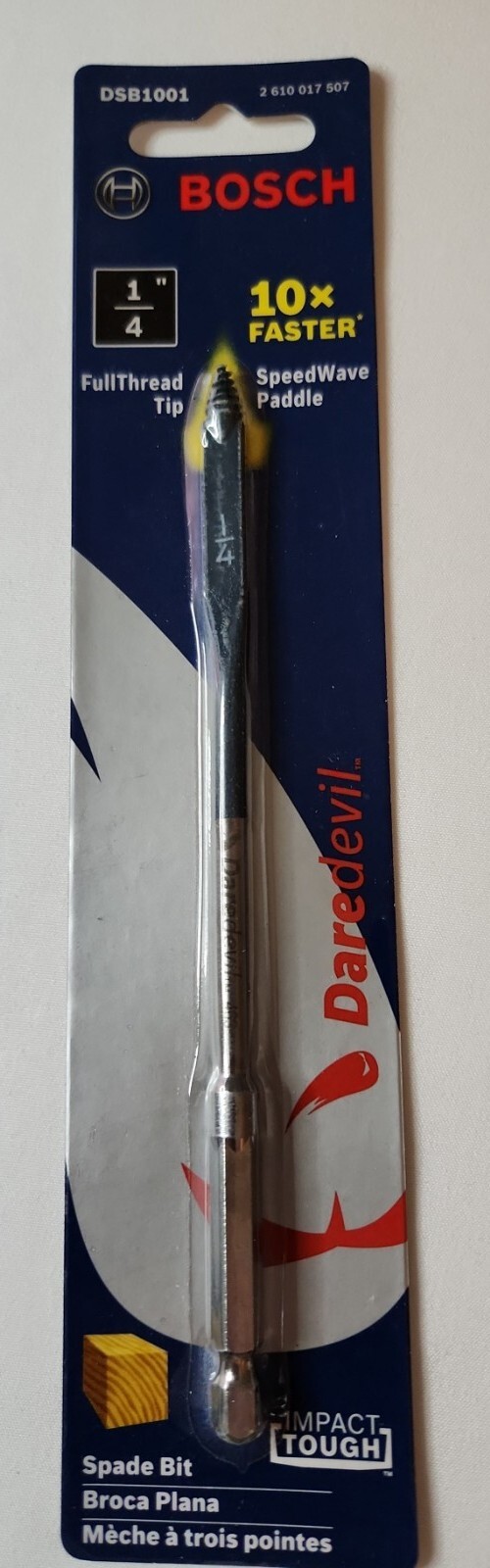 Bosch 1/4 Inch Spade Bit DSB1004 New Sharp Durable Drill Bit