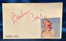👀 Barbara Cook Signed Autograph  3x5 Index Card Losing My Mind 👀
