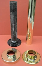 Permanent Dance Spinning Pole Polished Brass Commercial Grade 2" X 8 ft. Kit