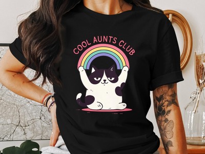 Cooles Tanten Club T-Shirt, lustiges Geschenk für Tante, süßes Tantenshirt, Familienshirt