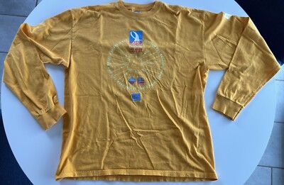 2005 AIDS Lifecycle Sz XL  Long Sleeve Yellow T Shirt