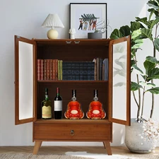Retro Sideboard Buffet Storage Cabinet w/Drawer Cupboard Kitchen Living Room