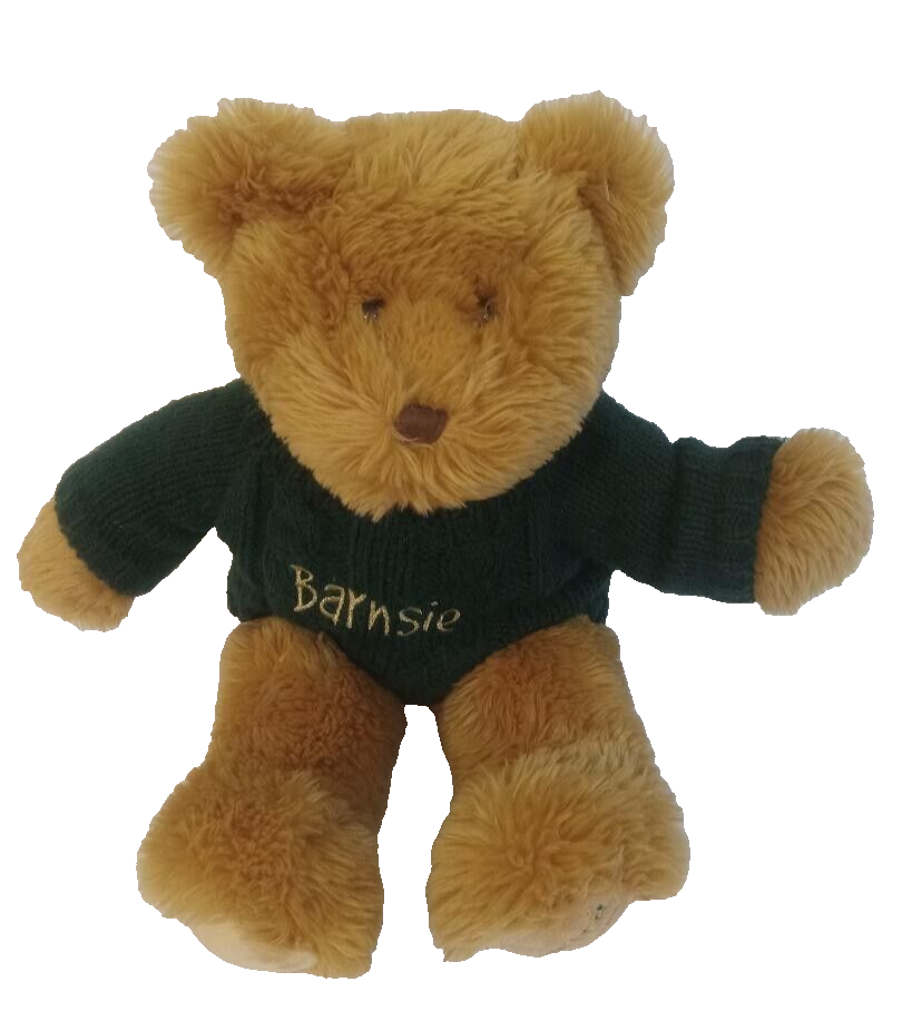 Barnes Noble Barnsie Teddy Bear Brown Plush Limited Edition Sweater Stuffed