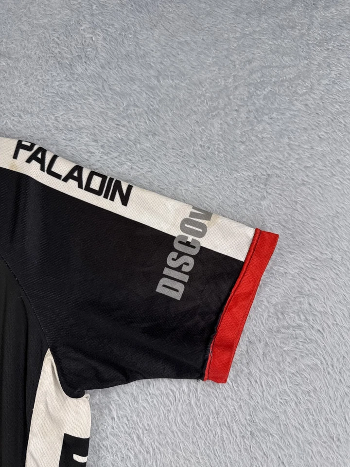 Paladin Cycling Jersey Adult 2XL XXL Black White Discoverer Lion Full Zip READ - Image 2 of 4