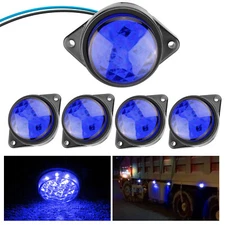 Red Amber Round 2" inch Side Marker Lights Clearance LED Truck Trailer Lamp 12V