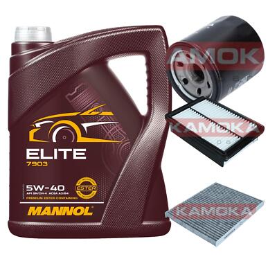 KAMOKA Inspektionspaket MANNOL Elite 5W-40 5L für KIA Proceed 1.0 T-GDi Xceed