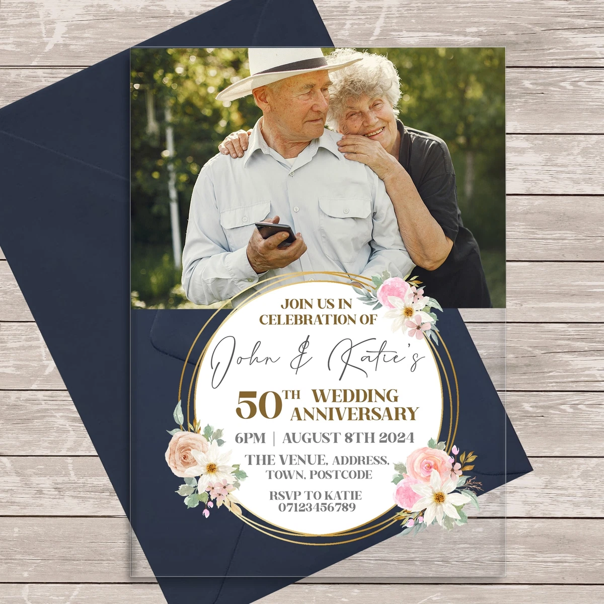 50th anniversary wedding invitations deals