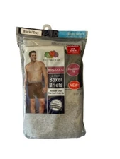 Fruit of the Loom Men's Tagless Big Man Boxer Briefs Underwear(Pack of 2)