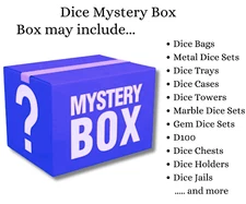 Mystery Box Dice Set Pathfinder Dungeons & Dragons D&D DND RPG Gaming  £100+ RRP
