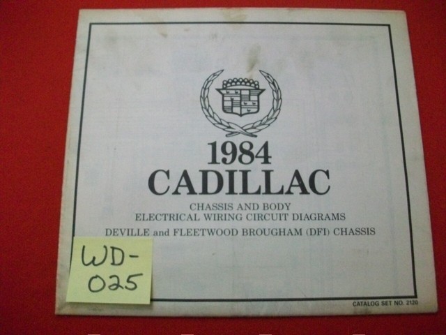 1984 CADILLAC DEVILLE & FLEETWOOD BROUGHAM "(DFI) CHASSIS" ELECT