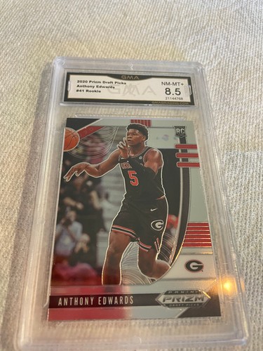 Anthony Edwards Timberwolves 2020 Prizm Draft Picks Rookie RC # 41 grado 8,5