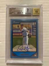 2007 Bowman Prospects Blue #BP112 Evan Longoria Auto BGS 9/Auto 10 #d 440/500