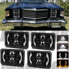 4pcs 4x6 Halo Led Headlights Hilo Beam Fit Ford Ranchero 1977 1978 1979