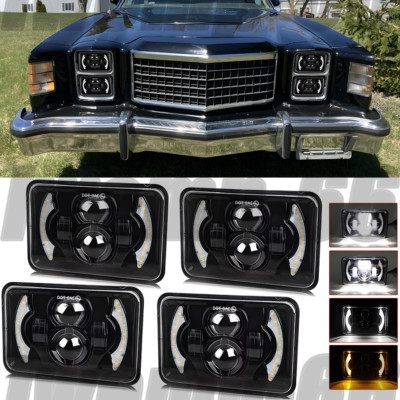 4pcs 4x6'' Halo Led Headlights HI/LO Beam fit Ford Ranchero 1977 1978 1979