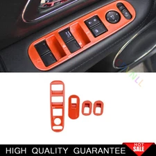 For Honda HR-V Vezel 2016-2022 Bright Orange Window Lift Panel Switch Cover Trim