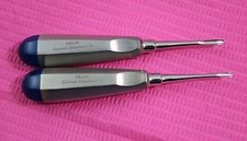GERMAN 2 PC STRAIGHT DENTAL SURGERY EXTRACTING LUXATING APICAL ROOT TIP ELEVATOR