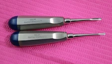 GERMAN 2 PC STRAIGHT DENTAL SURGERY EXTRACTING LUXATING APICAL ROOT TIP ELEVATOR