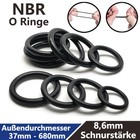 O-Ring AD 37mm-680mm Schnurstärke 8,6mm NBR 70 Dichtring Dichtungsring Gummiring