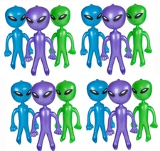12 ASST 36 in INFLATABLE ALIEN ufo inflate blowup aliens monster toys wholesale
