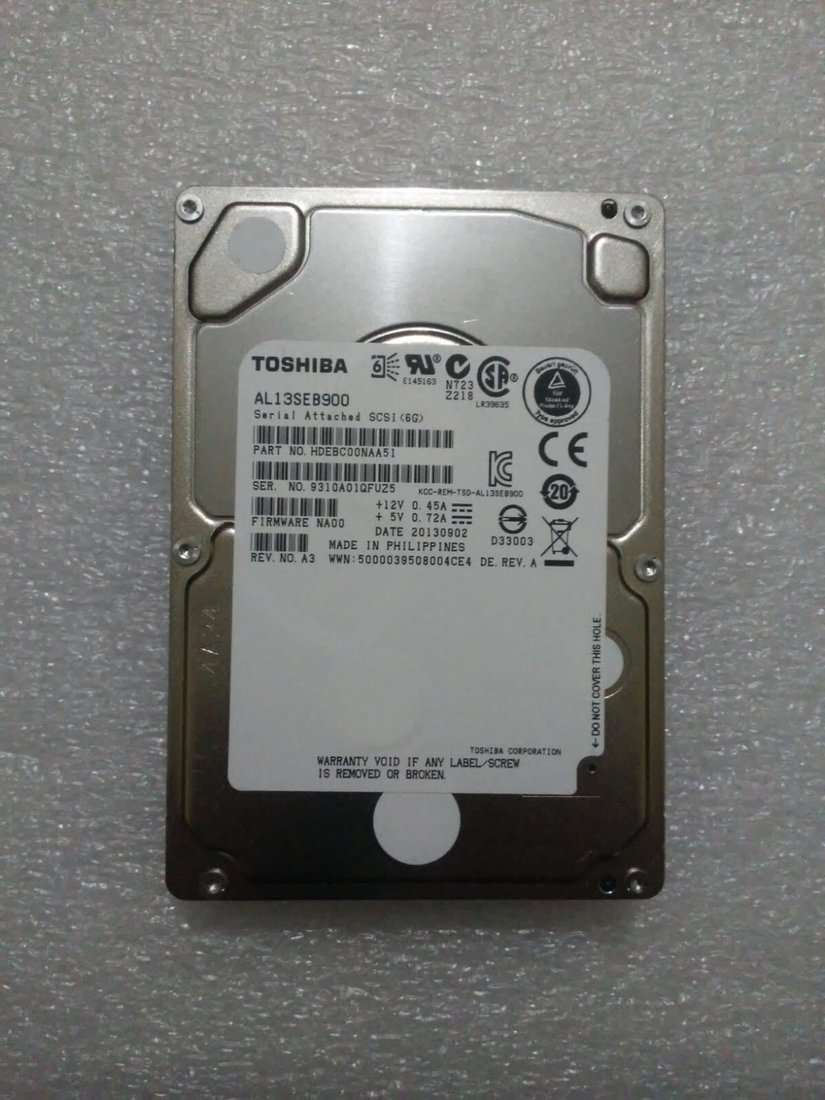 900GB AL13SEB900 TOSHIBA SAS 6Gb/s 10K rpm 2.5 HDD Hard Disk