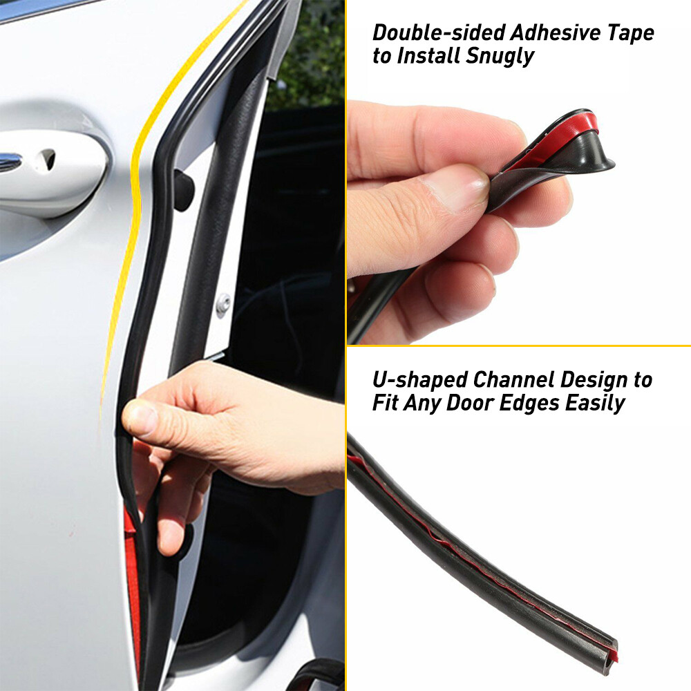 U Shape Car Door Edge Trim Guard Molding Rubber Seal Strip Scratch