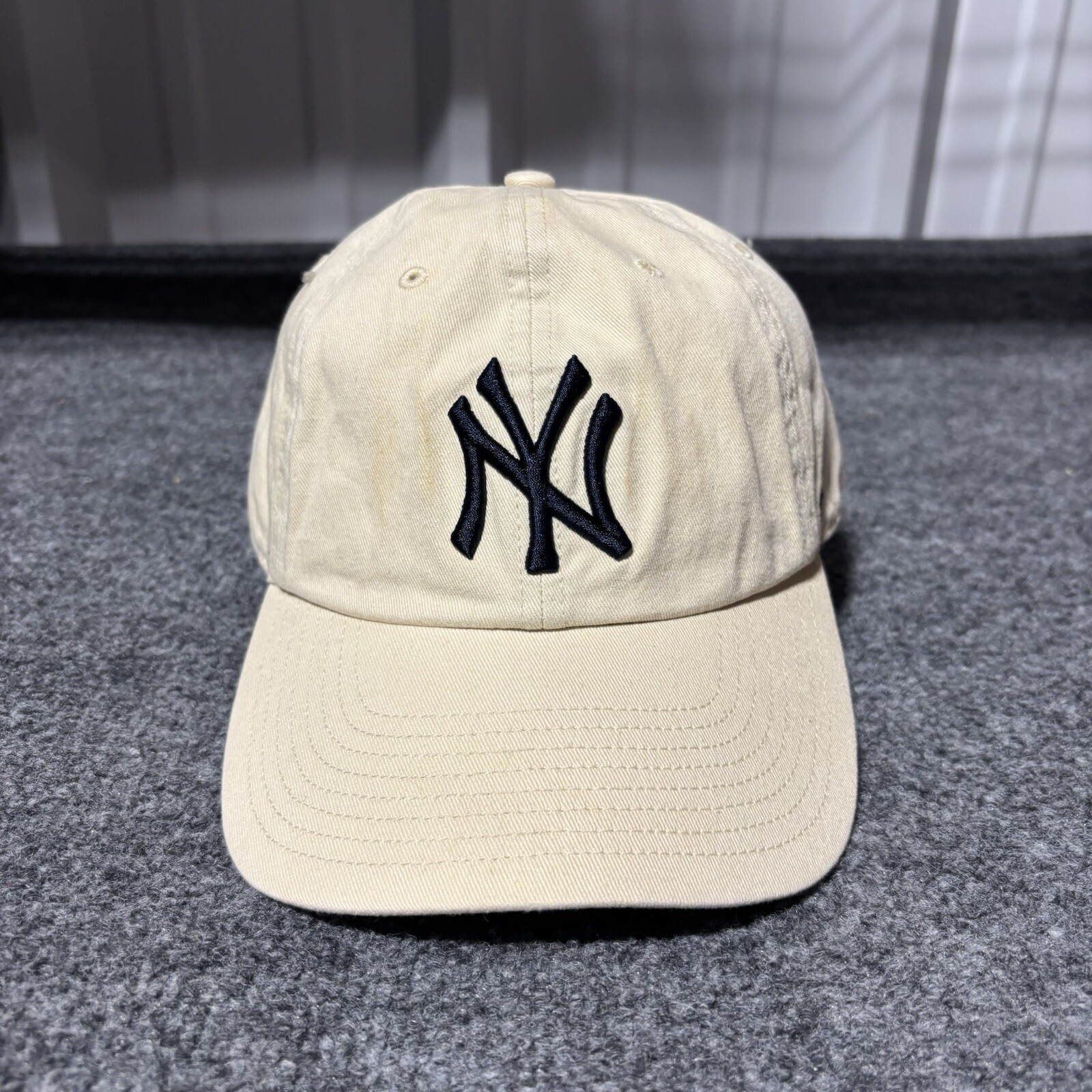 New York Yankees Baseball Cap Adult Beige Mens '47 Cotton Adjustable MLB*