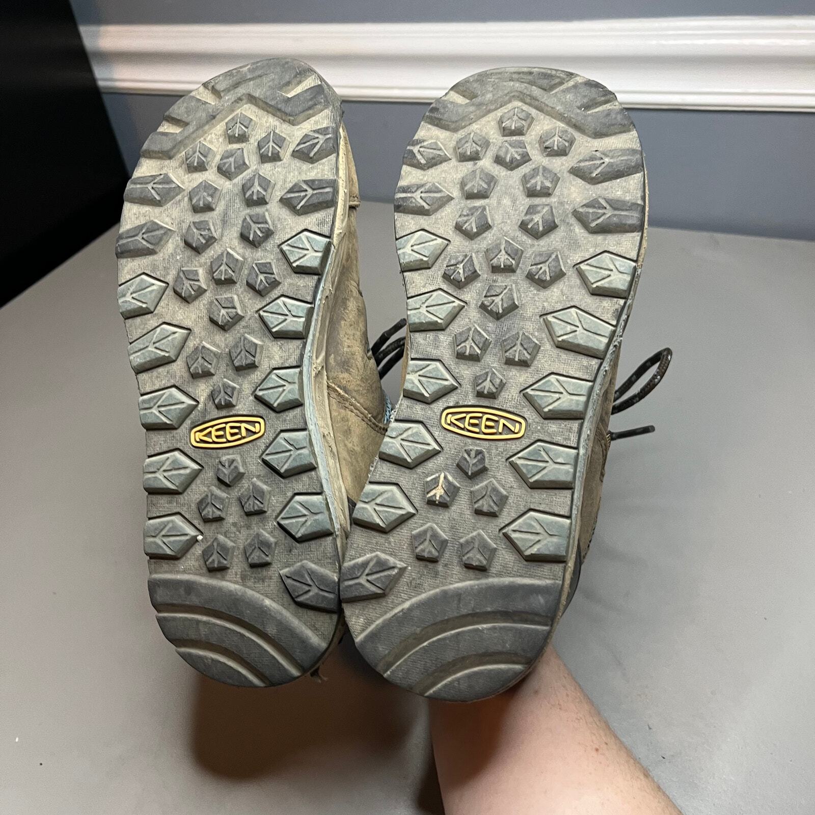 Scarpe Keen donna taglia 8 blu marrone escursionismo trail outdoor Oxford sneakers passeggio