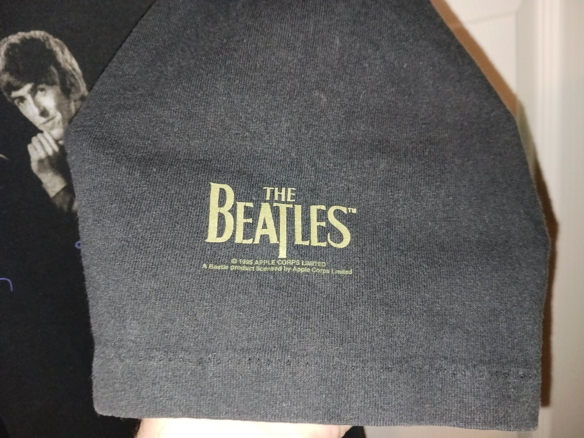 1995 Apple Corps Limited Beatles T-Shirt Distressed FACES 