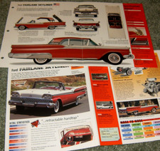 1959 Ford Fairlane Skyliner Specs Info Original Brochure Poster Ad 57 58 59