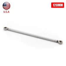 Universal 120mm Gear Shift Rod Linkage Modify Racing Rearset Tie Rod Ends Silver