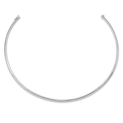 "Cadena/collar Omega con cúpula de oro blanco de 4 mm de 16"" o 18" - Imagen 2 de 3