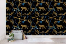 3D Leopard Pattern Wallpaper Wall Mural Removable Self-adhesive Sticker 1239