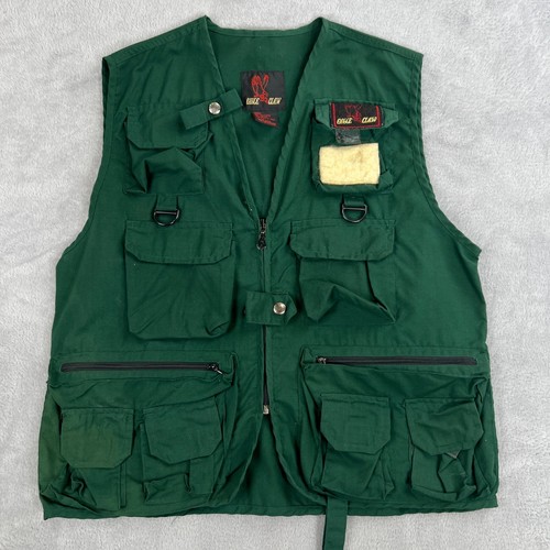 Vintage Eagle Claw Hunting Utility Vest S/M Green Men Fishing Gorpcore