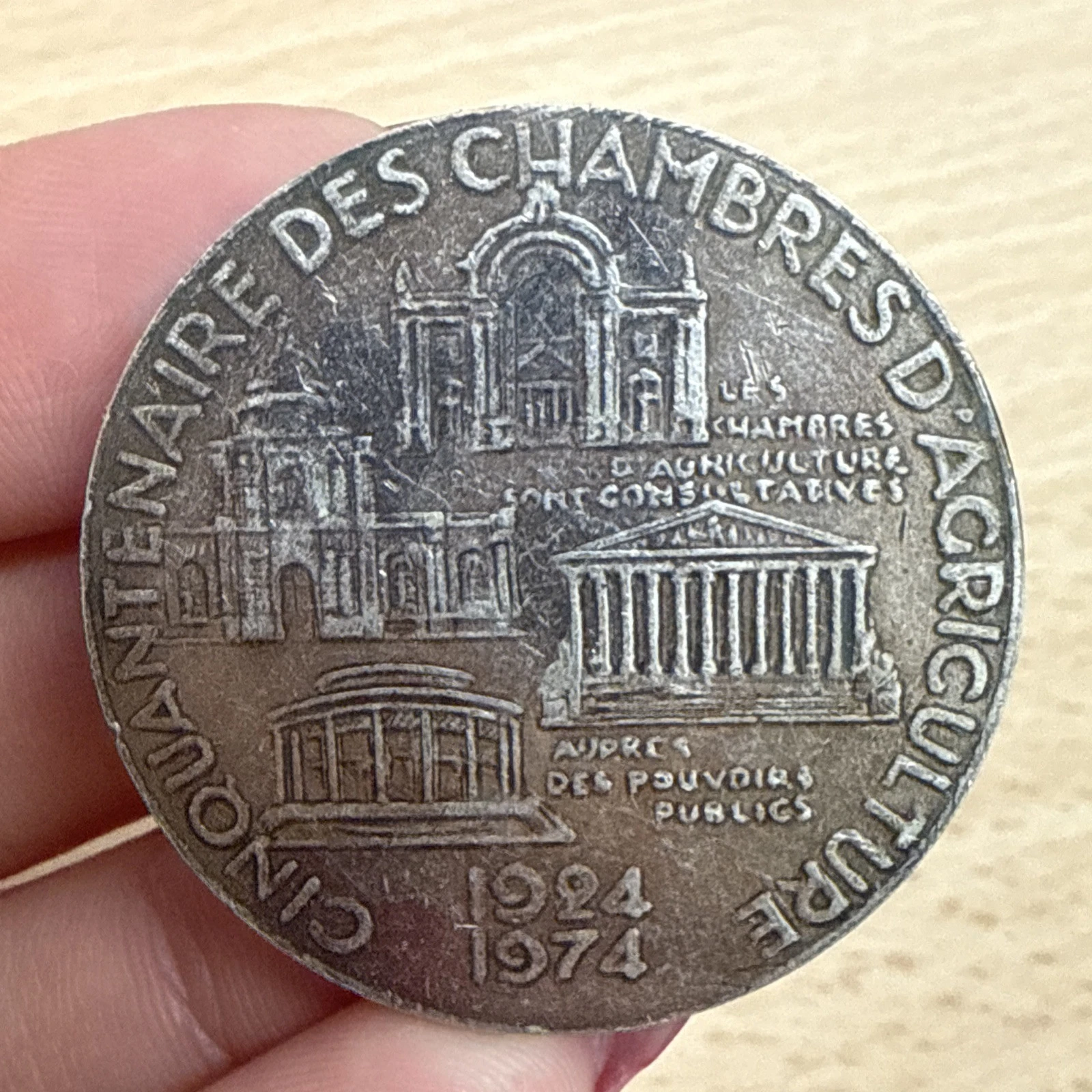 Médaille Cinquantenaire Des Chambres D’agriculture ￼1924 1974