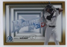 2022 Bowman Bowman in 3-D! Gold Refractor 13/50 Kahlil Watson #B3D-12 3lf