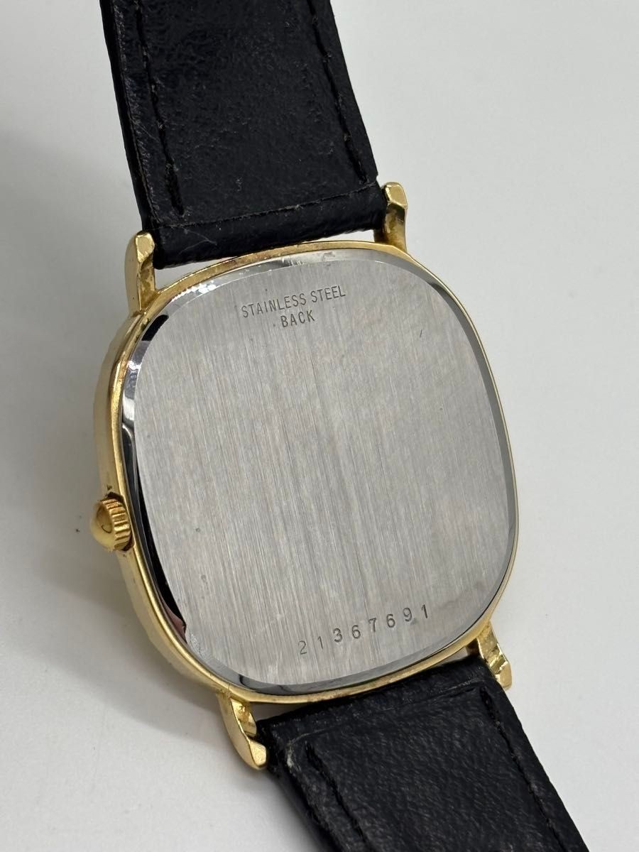 Longines 978 3253 Gold Dial Original Buckle Working Quartz Mens Watch from Japan image 5