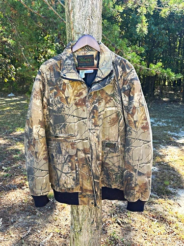Liberty Rugged Outdoor Gear Men’s Camo Bomber Jacket Full Zip Lined Pockets L - product listing photo
