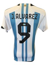 JULIAN ALVAREZ SIGNED ARGENTINA 2022 WORLD CUP WINNERS SHIRT (ACG CERT AG19305)