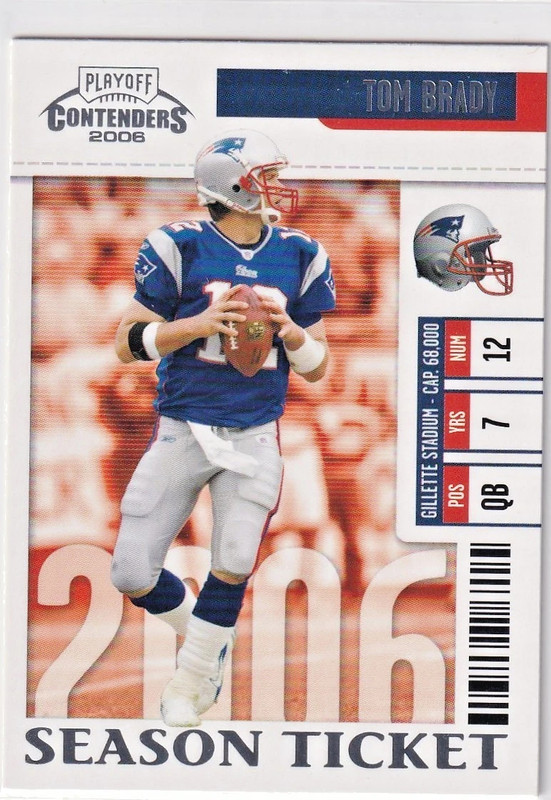 TOM BRADY  2006 Playoff Contenders Season Ticket #59
