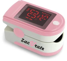 Zacurate Pro Series 500DL Fingertip Pulse Oximeter Blood Oxygen Blushing Pink 